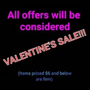 VALENTINE'S SALE!!!